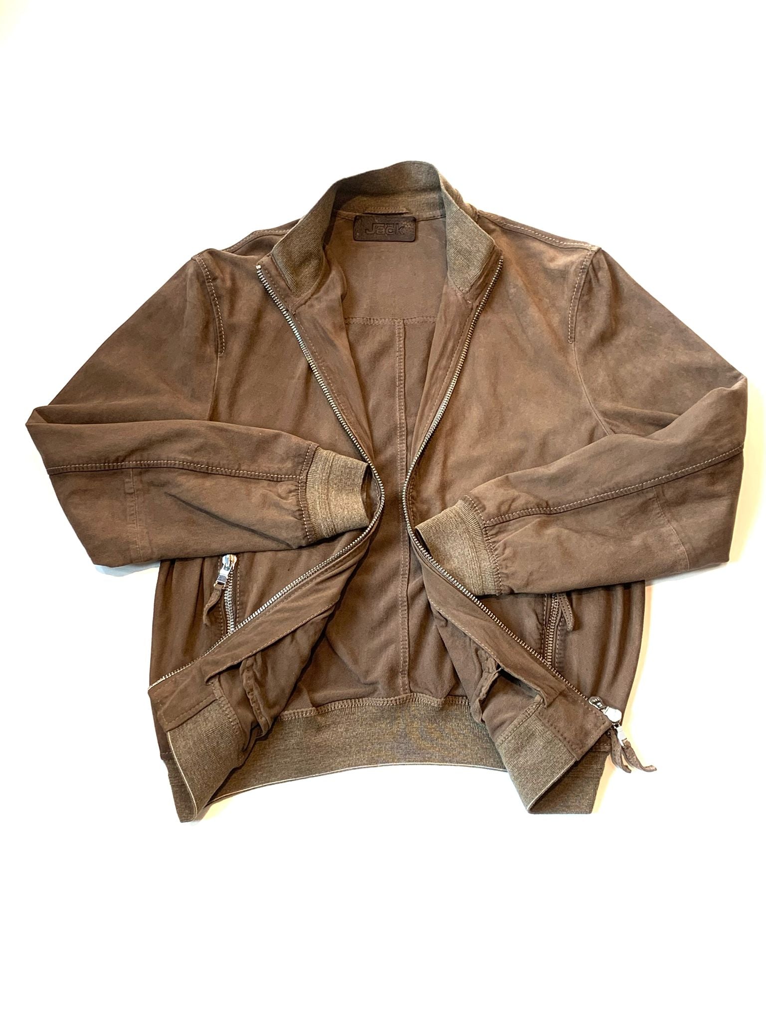 US4-QUENTIN Giubbotto Pelle Scamosciata Stone Man