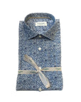 S4-QKQN5W Camicia Regular Fantasia Fiori Blu Man