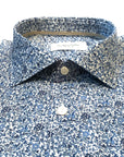 S4-QKQN5W Camicia Regular Fantasia Fiori Blu Man