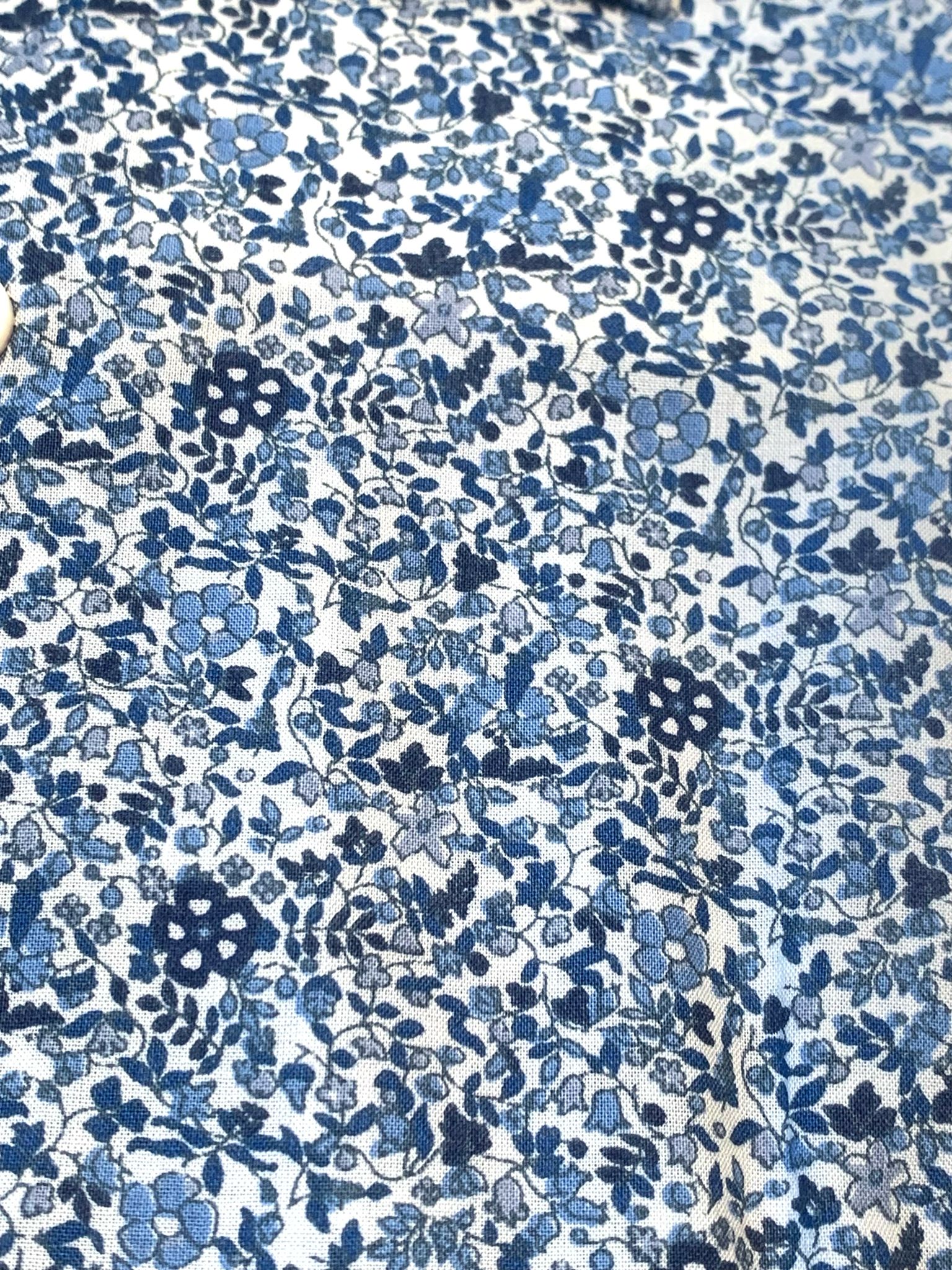 S4-QKQN5W Camicia Regular Fantasia Fiori Blu Man