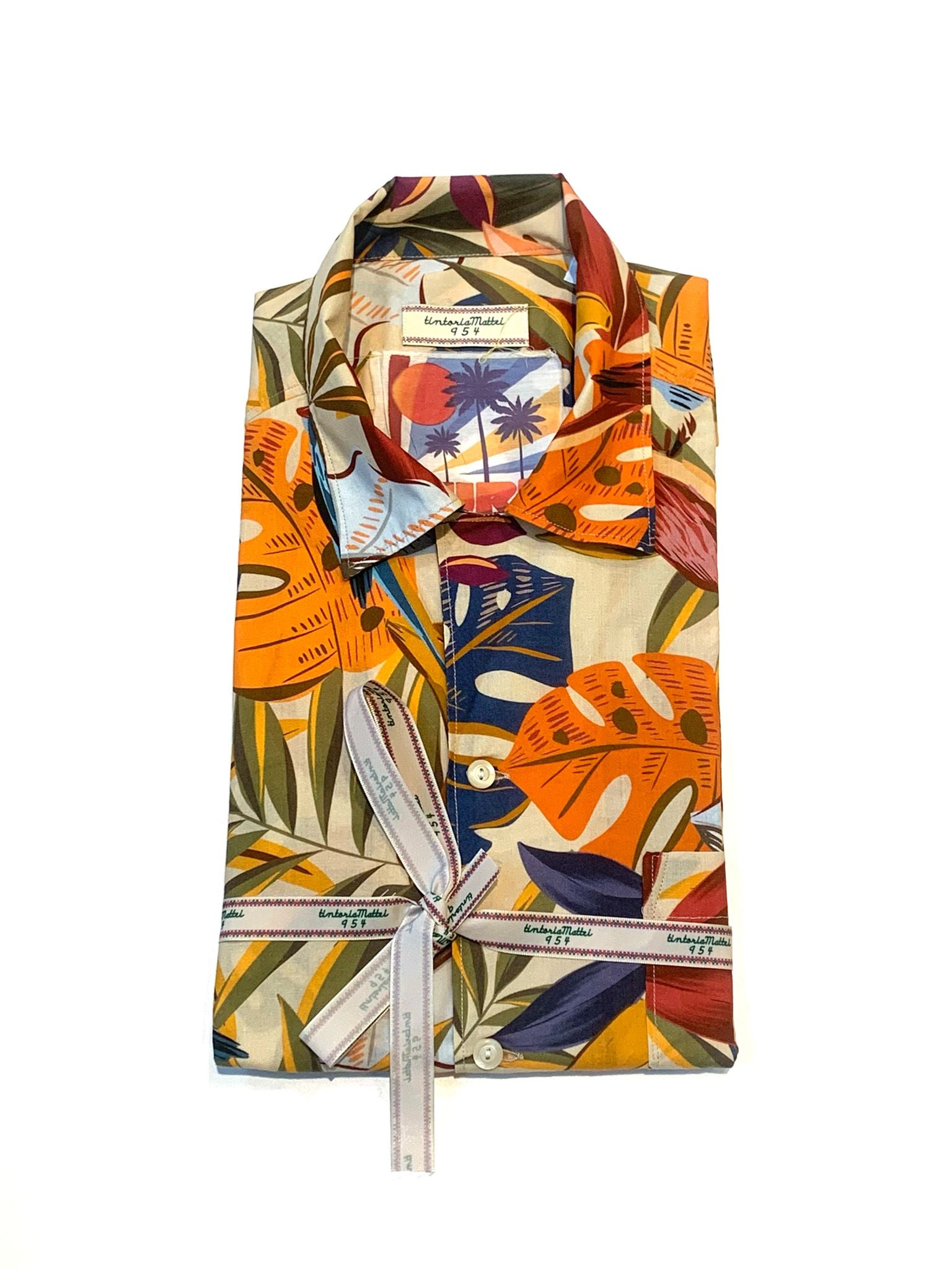 S4-RF4N4E Camiciotto Regular Fantasia Arancione Man