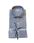 S4-AD0CIR Camicia Regular Righe Bianco/Blu Man