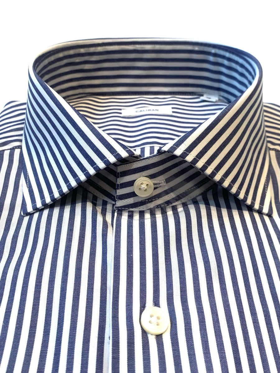 S4-AD0CIR Camicia Regular Righe Bianco/Blu Man