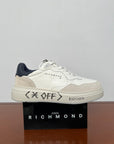 US4-22210 Sneakers Retro Tennis White/Navy Man