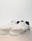 US4-22210 Sneakers Retro Tennis White/Navy Man