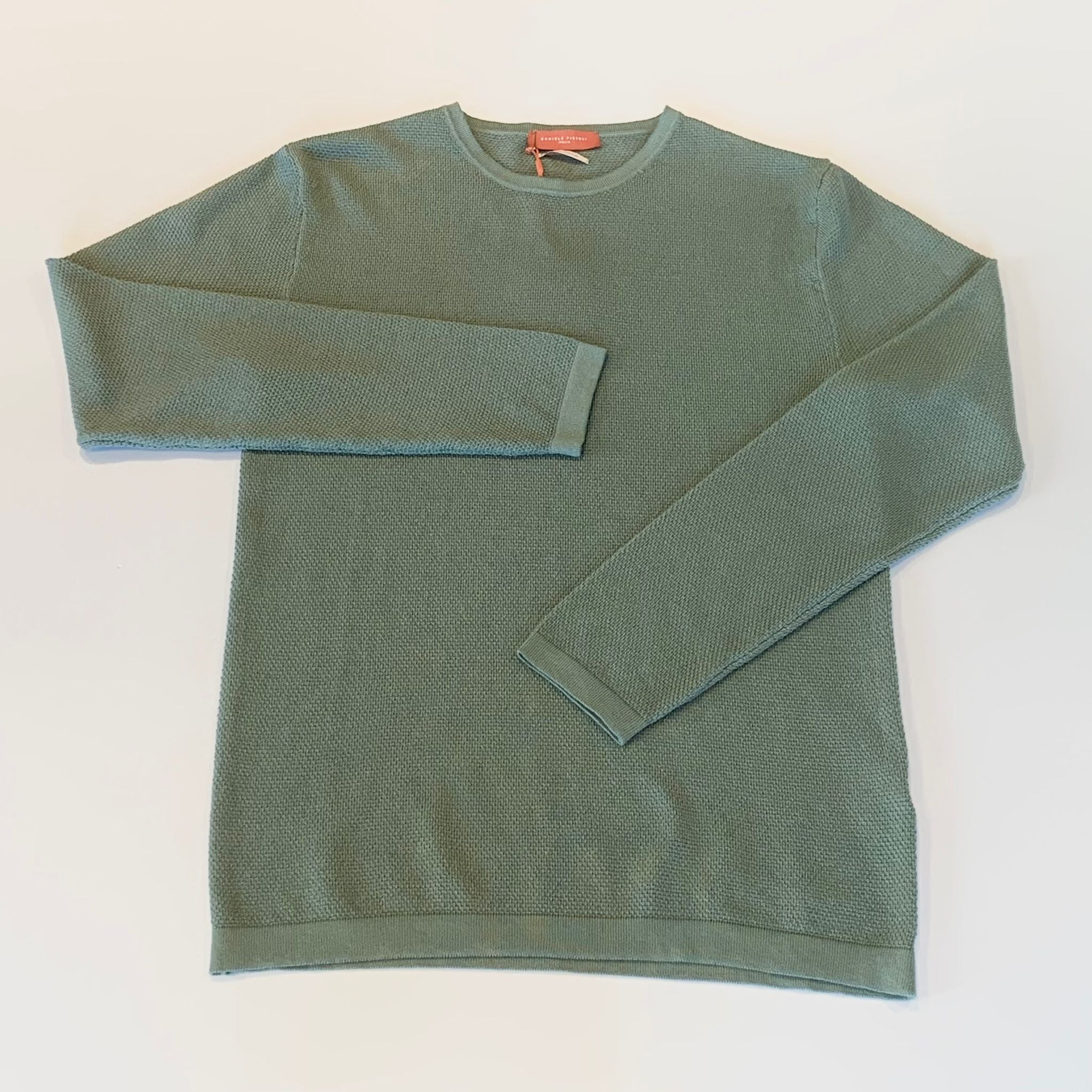 S4-0315 Maglia Girocollo Cotone Ultrasoft Verde Salvia Man