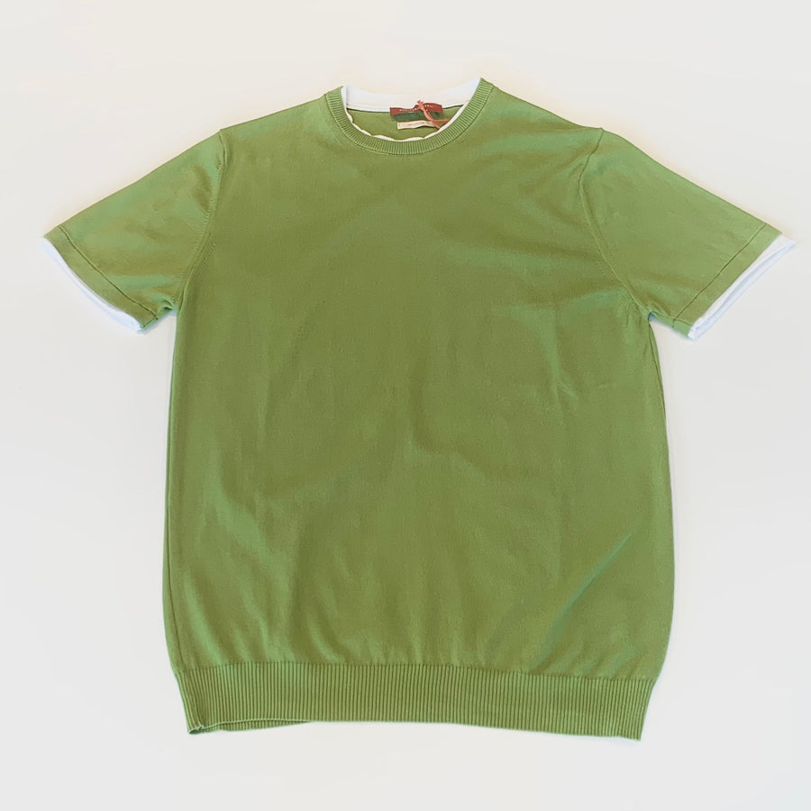 S4-0579 T-Shirt Con Inserti In Jersey Pistacchio Man