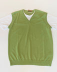 S4-0576 Gilet V con T-Shirt Pistacchio Man