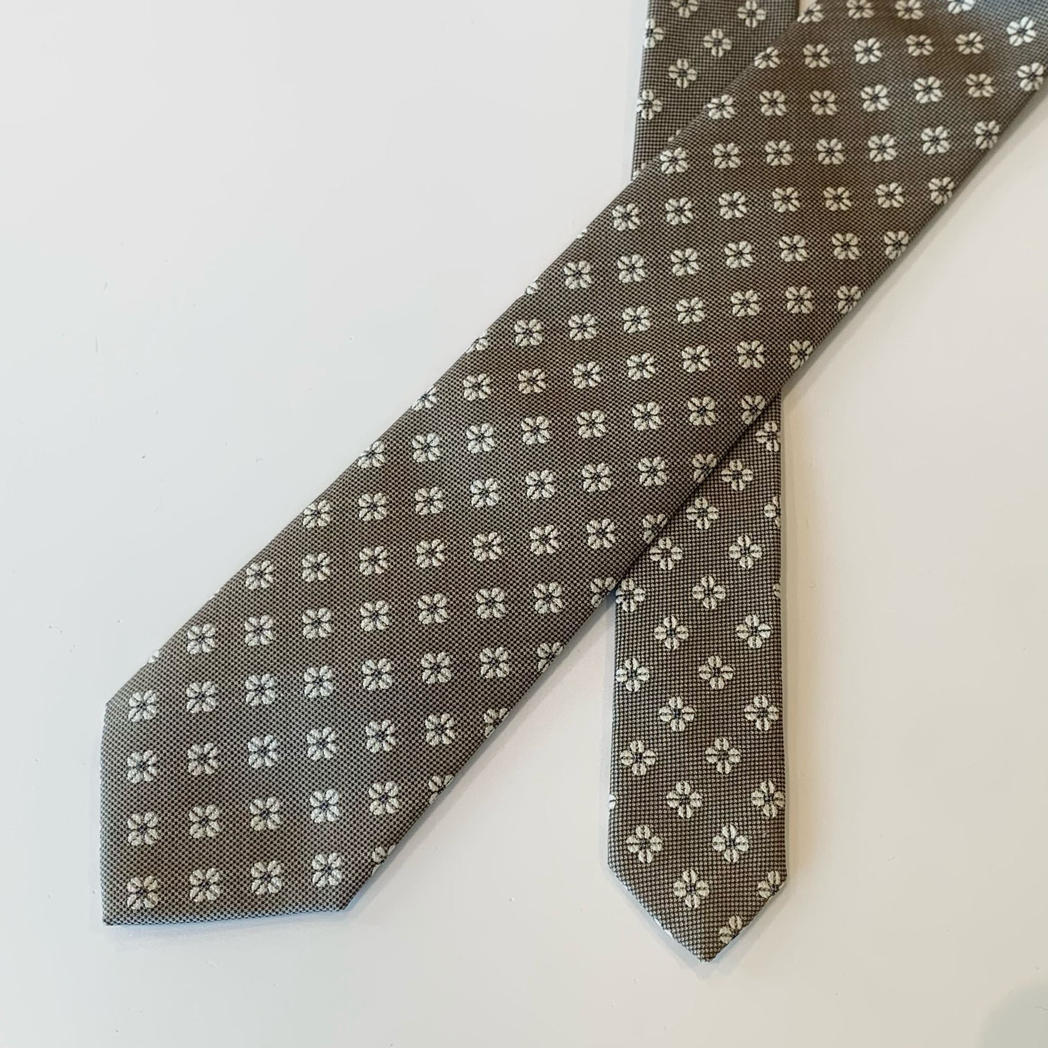 S4-Atlantico 209 Cravatta Fiori Moro