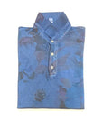 S4-PRESS Polo Stampa All Over Print57 Denim Man