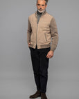 UW4-THAMES KNIT Giubbotto Suede e Maglia Beige Man