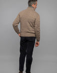 UW4-THAMES KNIT Giubbotto Suede e Maglia Beige Man