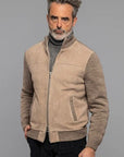 UW4-THAMES KNIT Giubbotto Suede e Maglia Beige Man