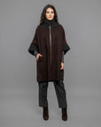 DW4-TAIPEI KNIT Giacca Over Suede Dark Brown Woman