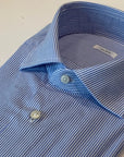 W4-AD0CUN Camicia Regular Righe Bianco/Azzurro Man