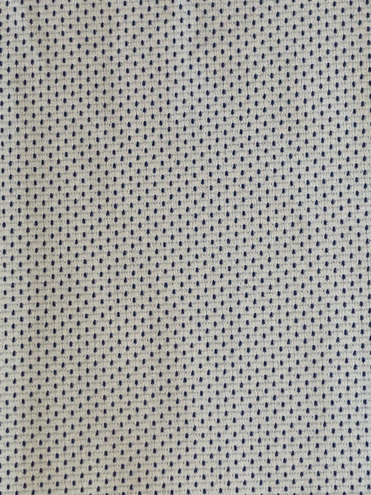 UW4-254/V05 Camicia Oxford Jacquard Open Bianco Pois Blu Man