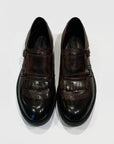 W4-737 Mocassino 2 Fibbie Brandy Man