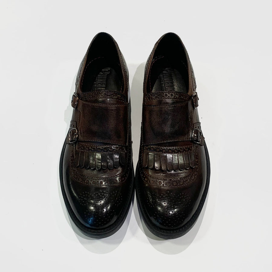 W4-737 Mocassino 2 Fibbie Brandy Man