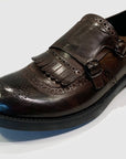 W4-737 Mocassino 2 Fibbie Brandy Man