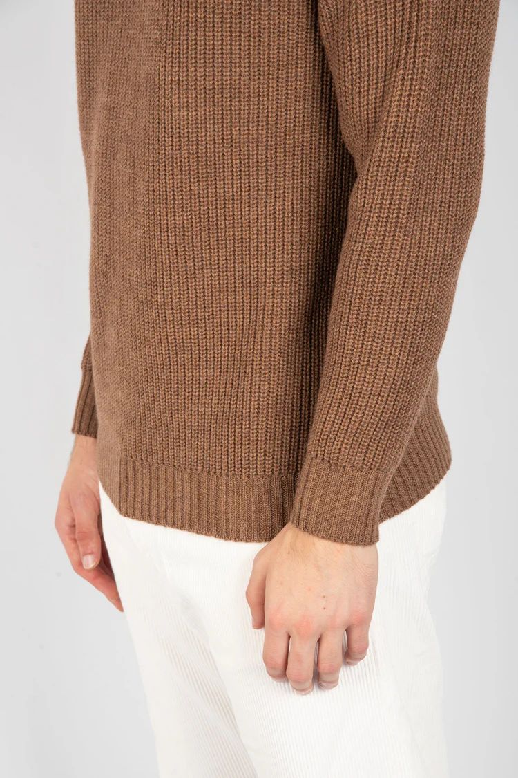 UW4-REBEL Maglia JAMES DEAN Gircollo Tabacco Man