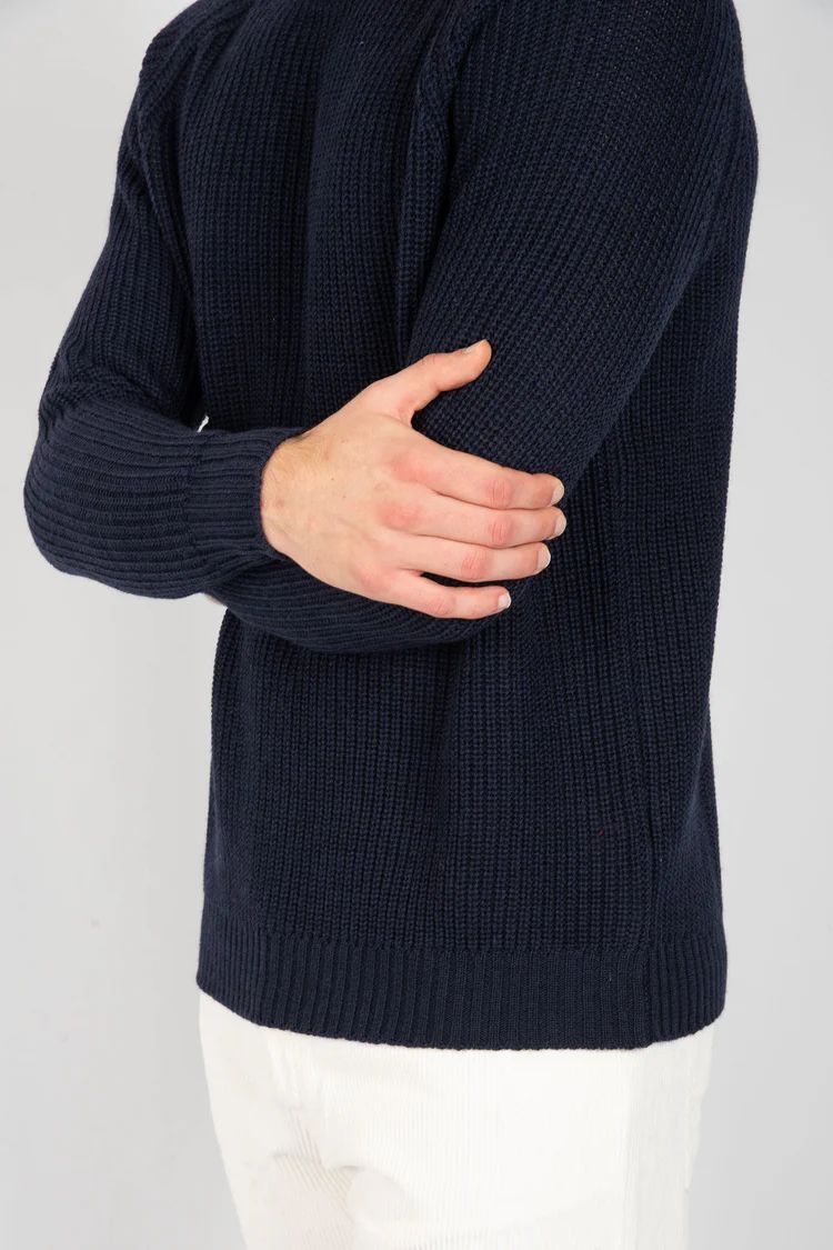 UW4-REBEL Maglia JAMES DEAN Gircollo Blu Notte Man