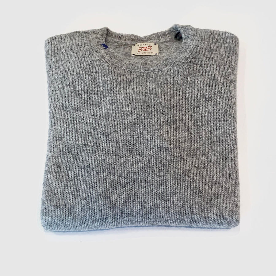 W4-WILL Maglia Girocollo Grigio Melange Man