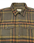 W4-856 Overshirt Check Army Green Man