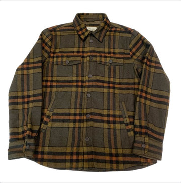 W4-856 Overshirt Check Army Green Man