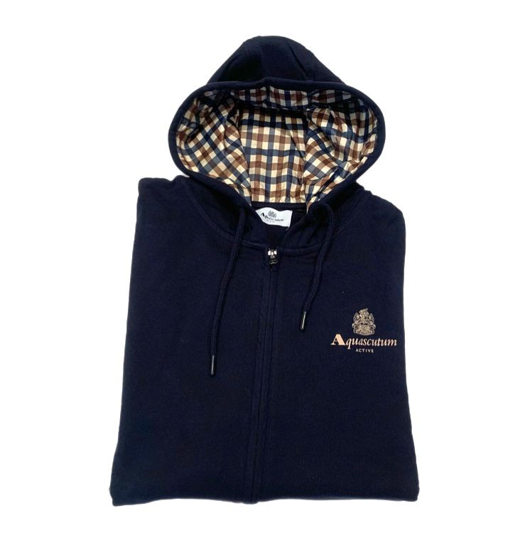 UW4-SW012 Felpa Hoodie Active Small Logo Navy Man