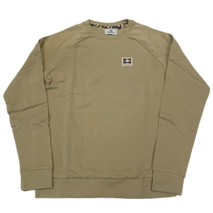 UW4-SW005 Felpa Active Patch Crewneck Beige Man