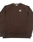 UW4-SW005 Felpa Active Patch Crewneck Brown Man