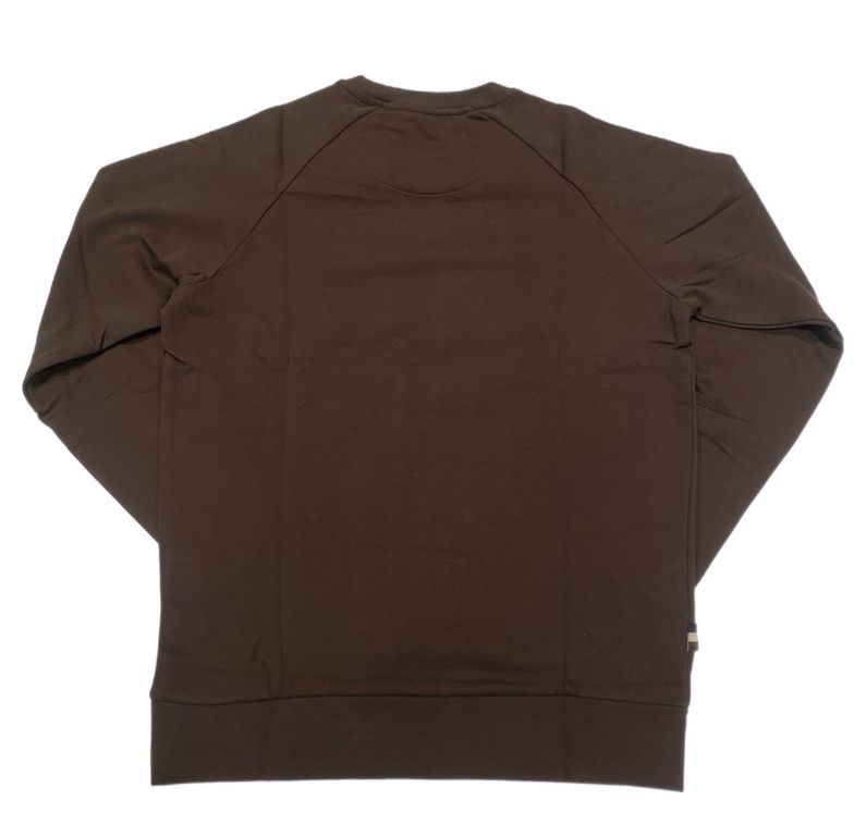 UW4-SW005 Felpa Active Patch Crewneck Brown Man