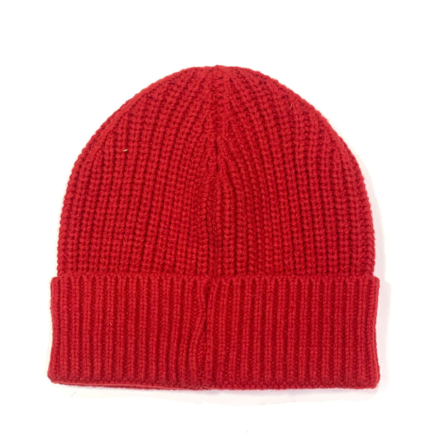 Cappello BEANIE Knitted Winter Red Unisex