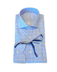 S5-QHYCUR Camicia Regular Fantasia Fiori Azzurro Man