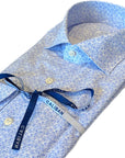 S5-QHYCUR Camicia Regular Fantasia Fiori Azzurro Man