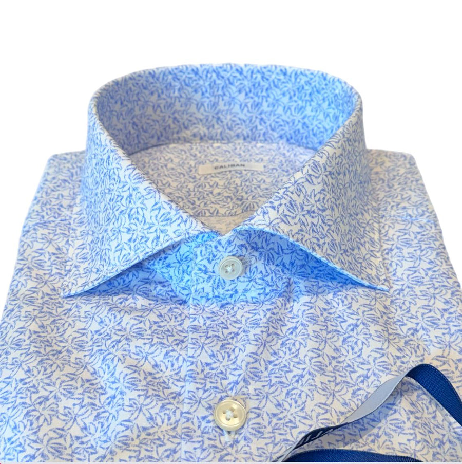 S5-QHYCUR Camicia Regular Fantasia Fiori Azzurro Man