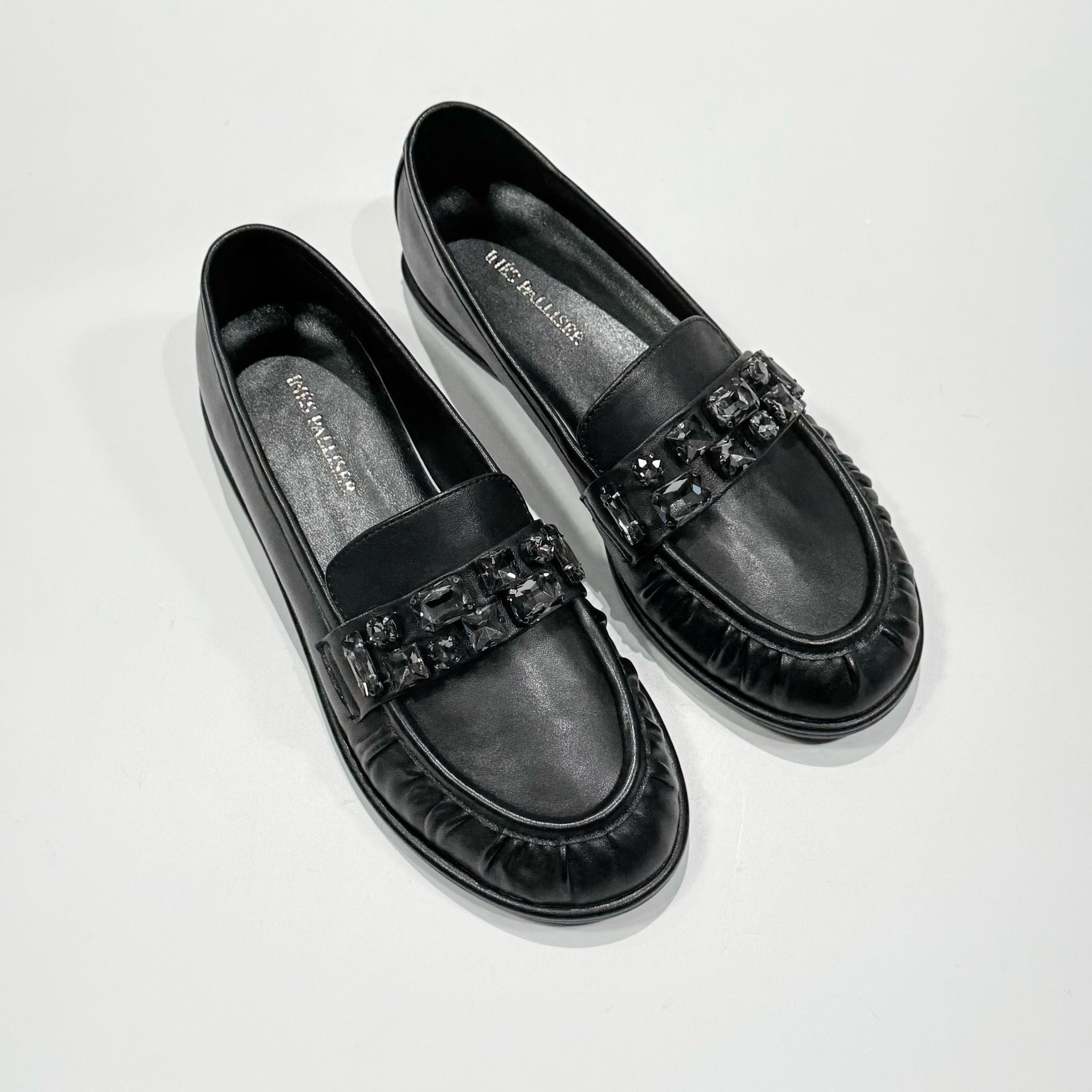 S5-90009 Mocassino Basso Strass Nero