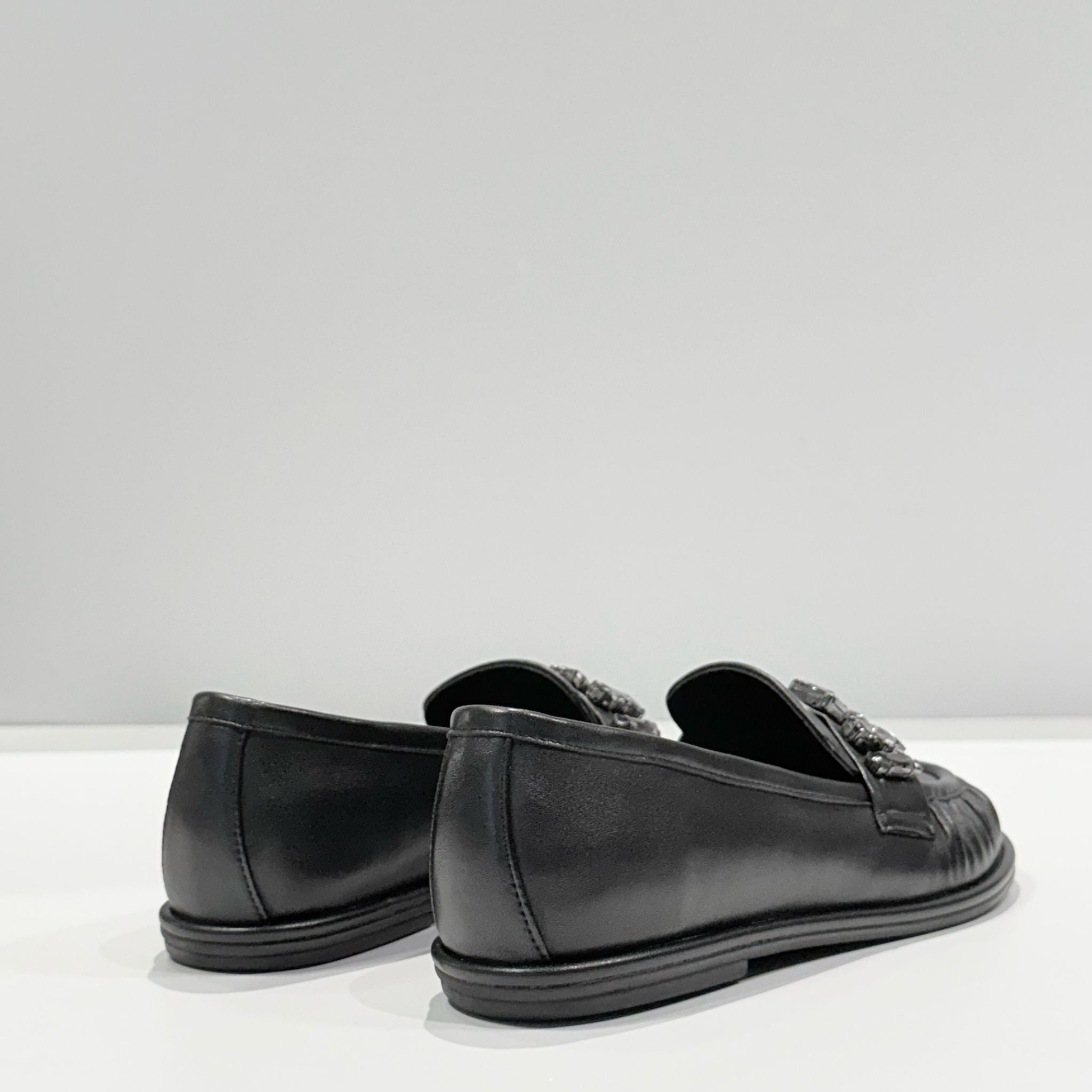 S5-90009 Mocassino Basso Strass Nero