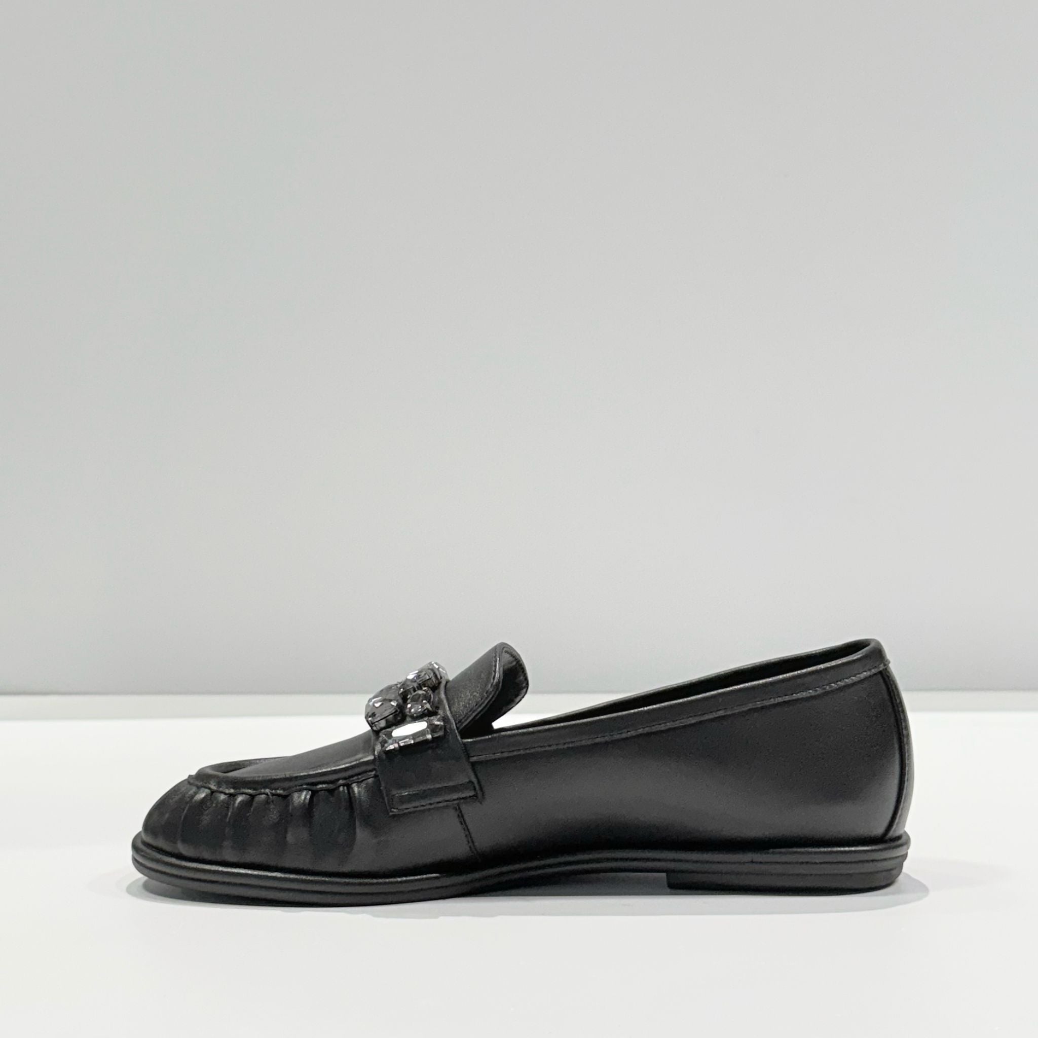 S5-90009 Mocassino Basso Strass Nero