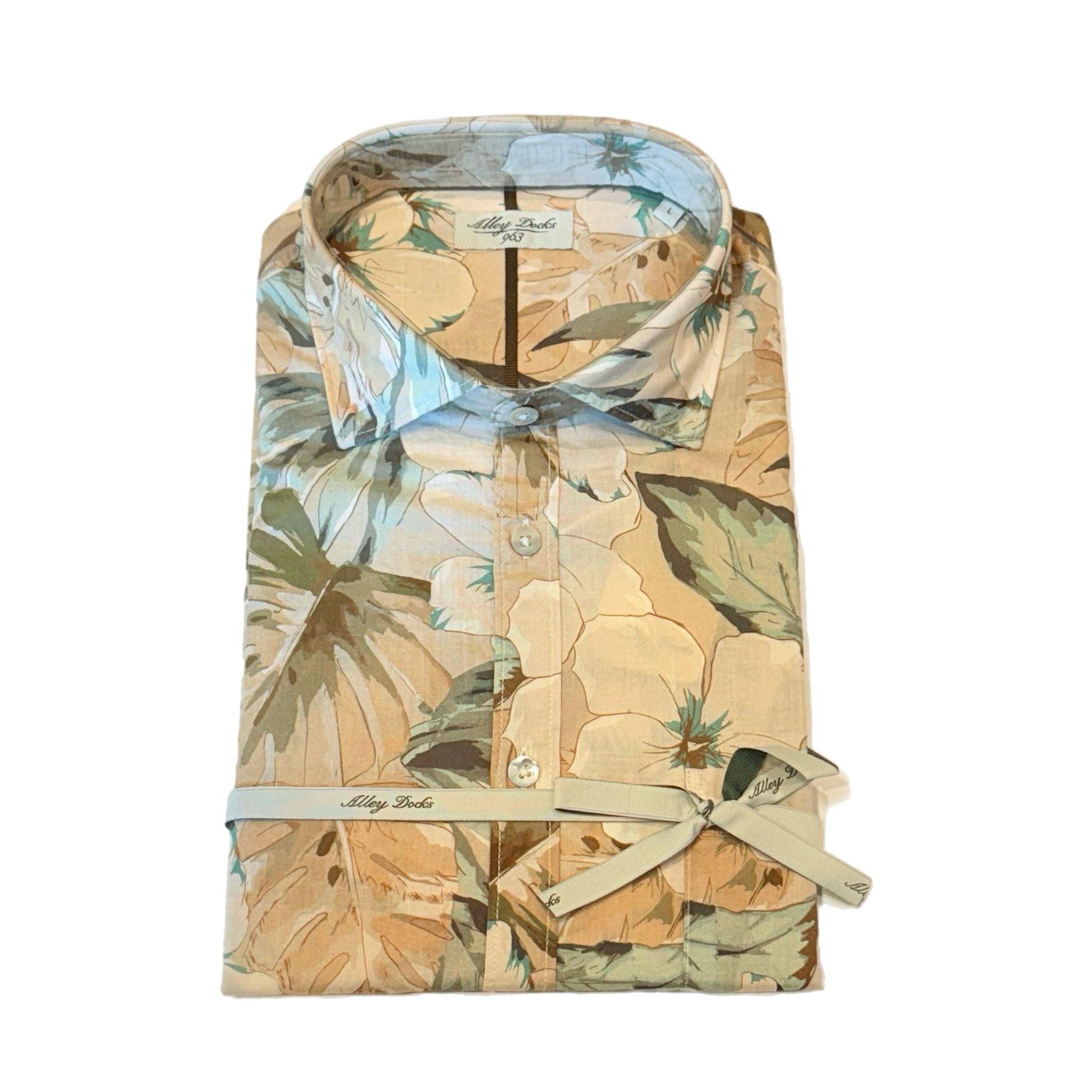 S5-3719 Camiciotto Fantasia Beige/Green Man