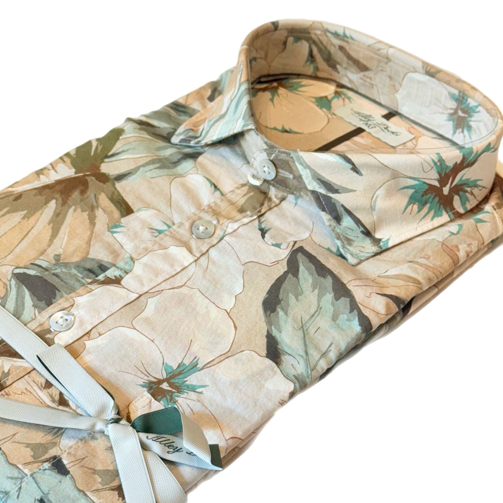 S5-3719 Camiciotto Fantasia Beige/Green Man