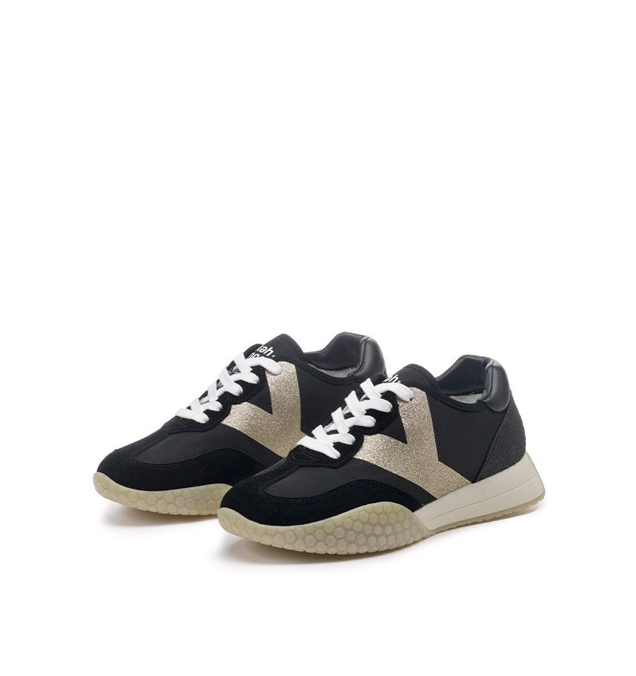 DS5-9312 Sneaker Black/Gold/Black Woman