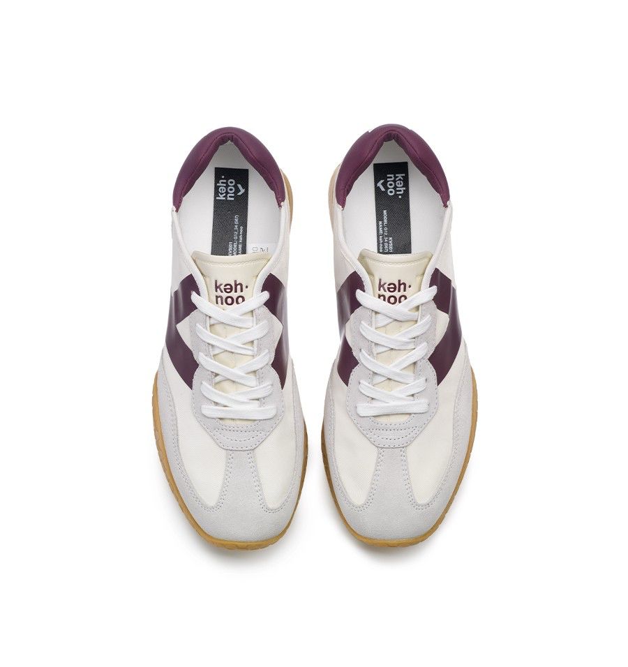 US5-9753 Sneaker White/Bordeaux Man