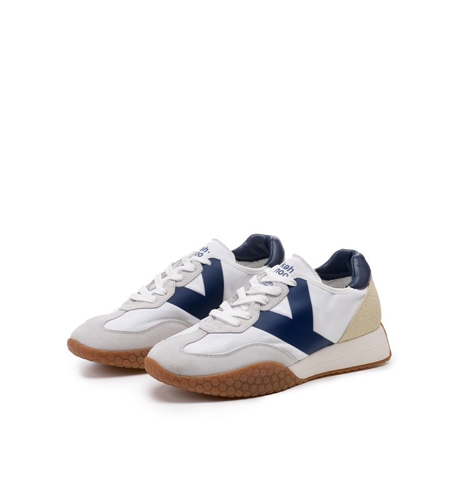 US5-9313 Sneaker White/Navy Man