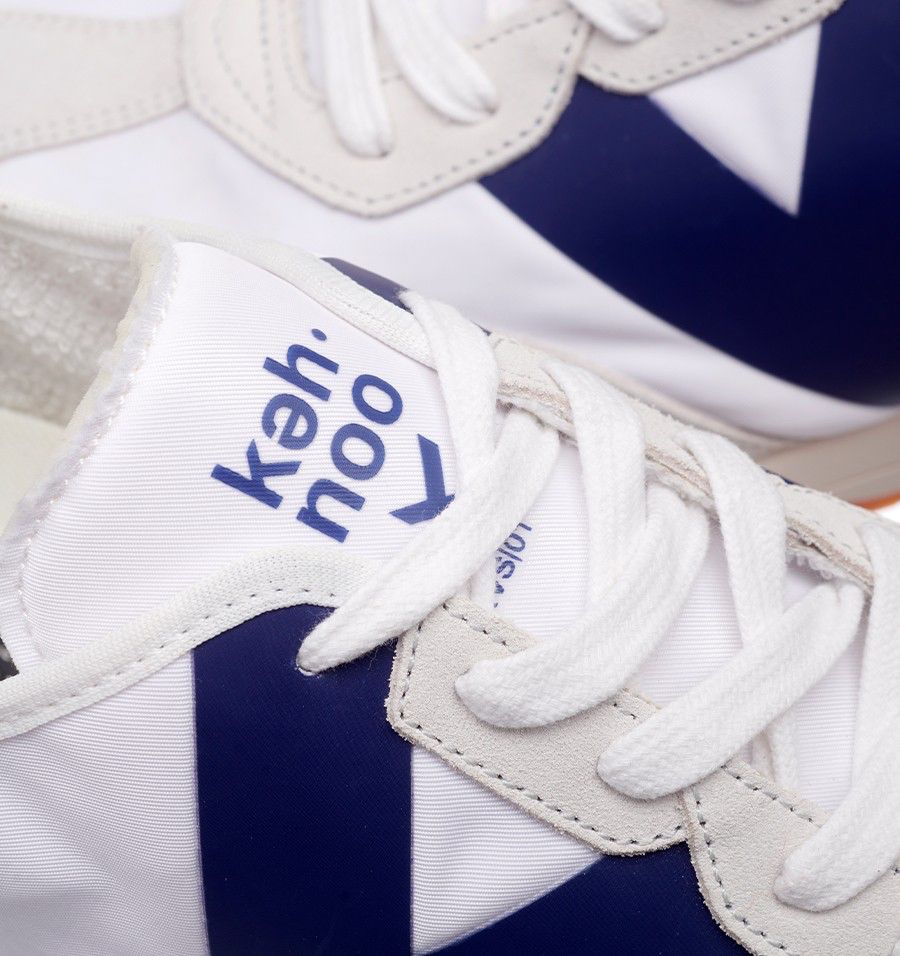 US5-9313 Sneaker White/Navy Man