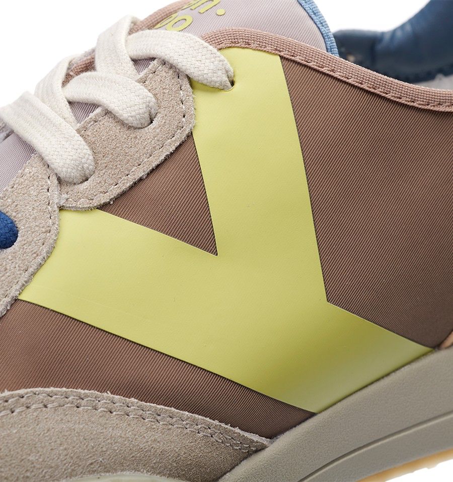 US5-9313 Sneaker Khaky/Lime/Avio Man