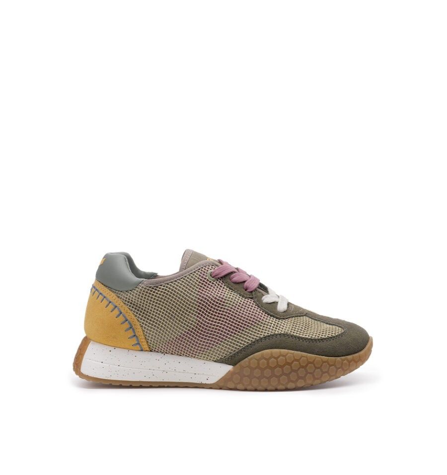 DS5-9757 Sneaker Khaky/Purple/Yellow Woman