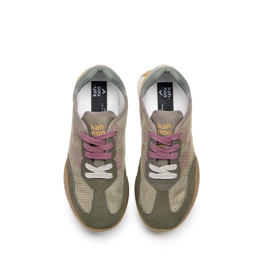 DS5-9757 Sneaker Khaky/Purple/Yellow Woman