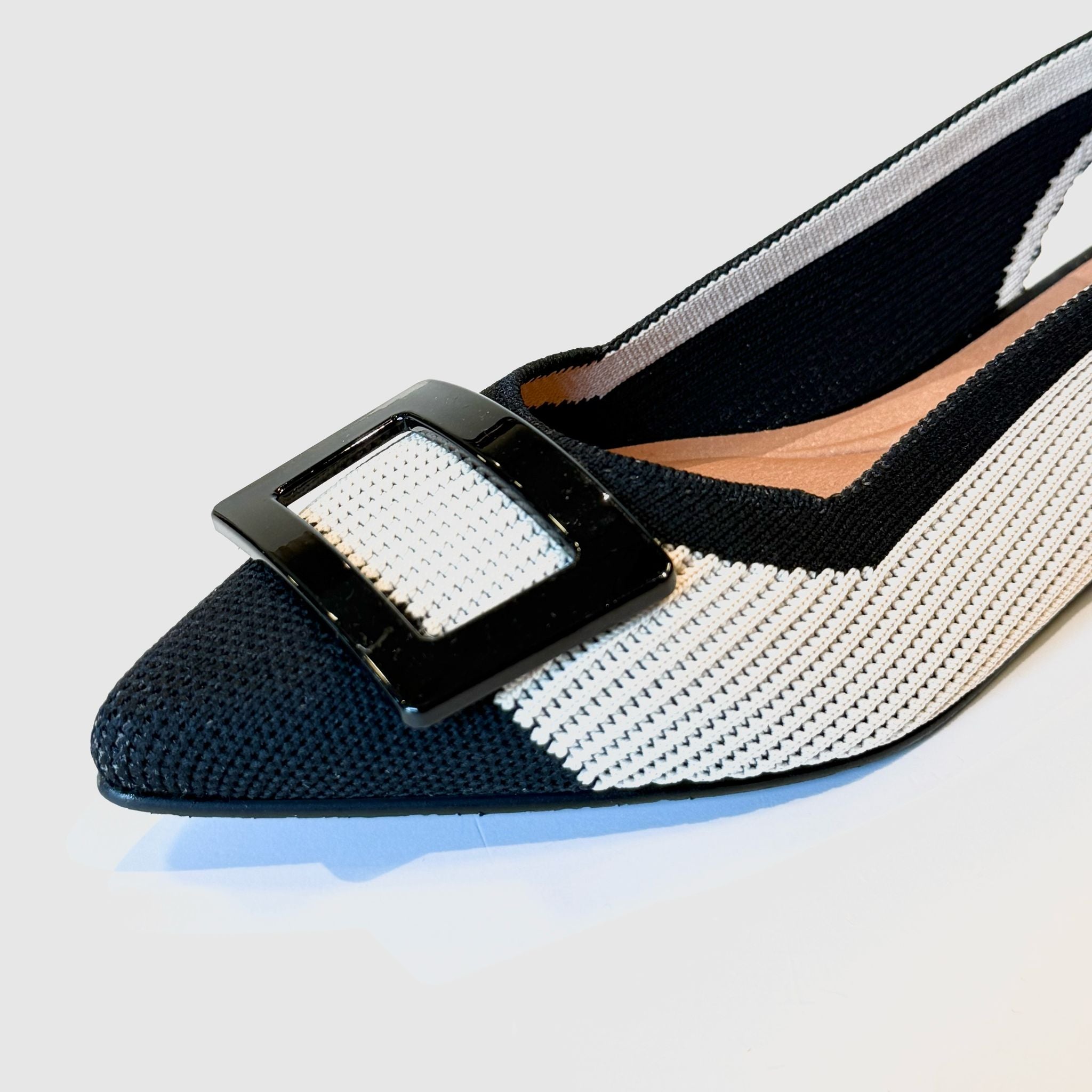 S5-76408 Ballerina Tessuto Crema Nero