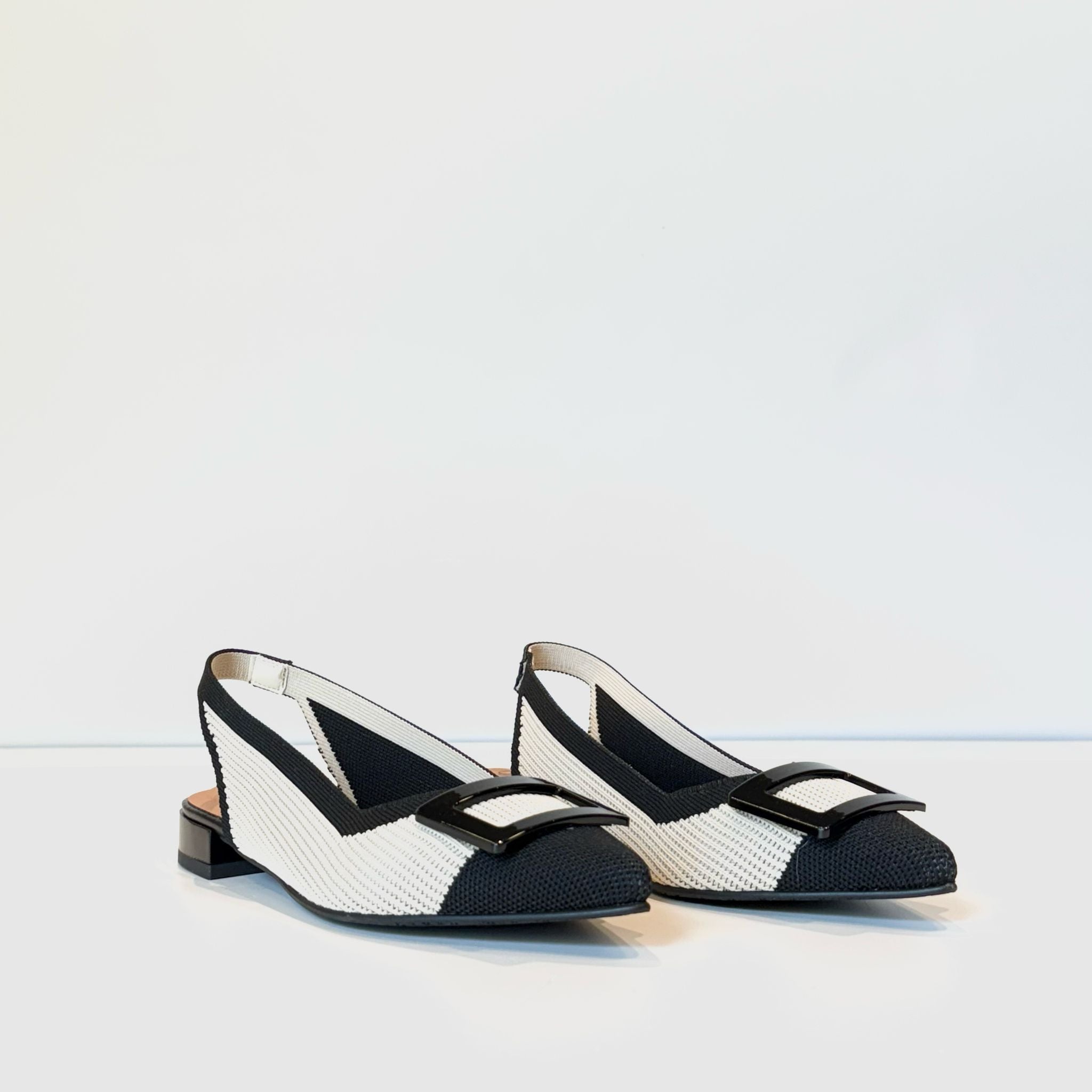 S5-76408 Ballerina Tessuto Crema Nero